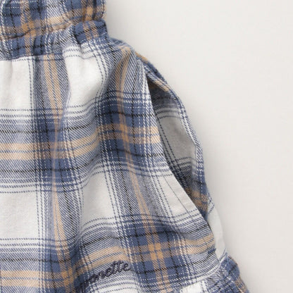 格紋層疊設計 內搭短褲 半身裙