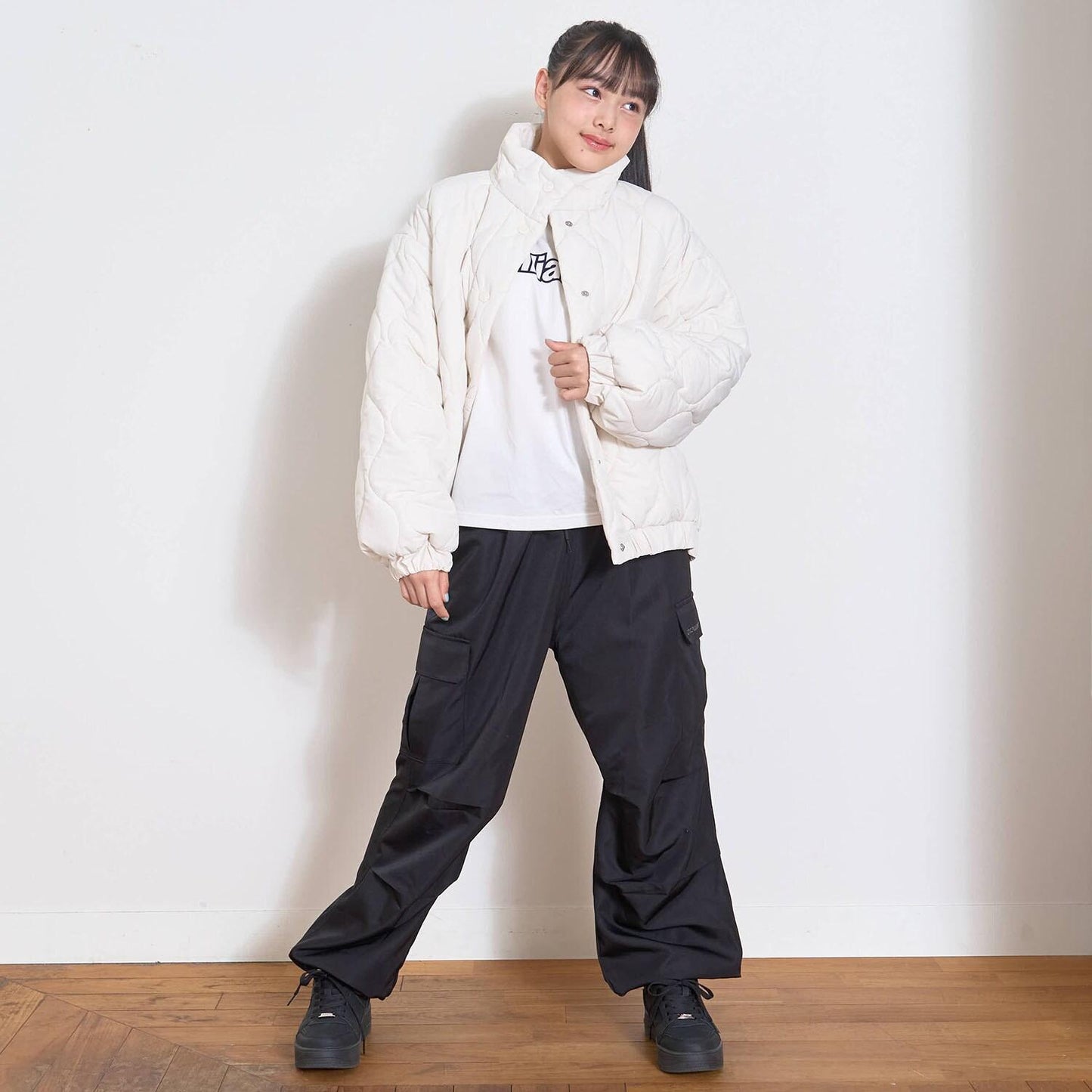 大廓形蓬鬆絎縫 夾克外套