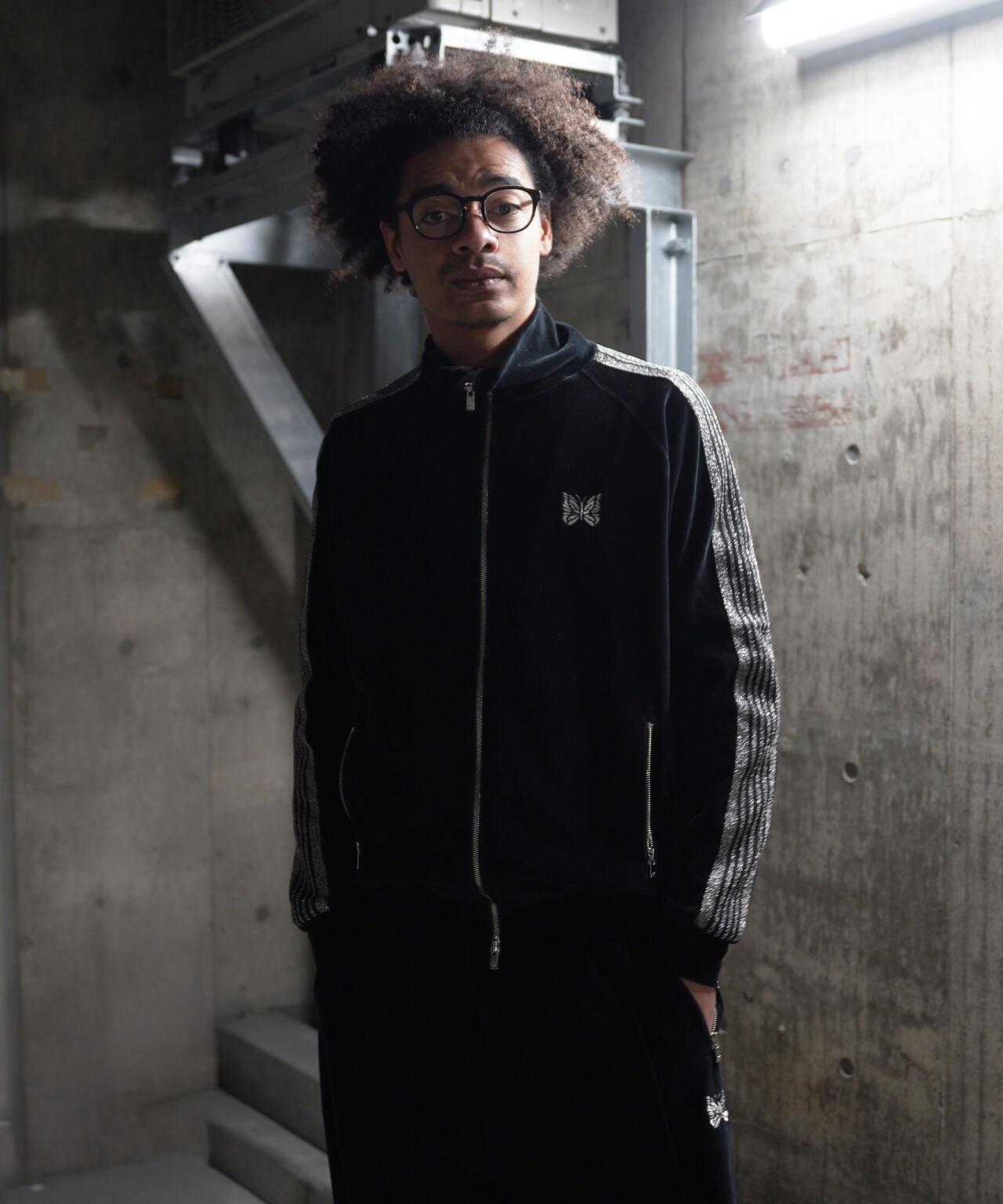 NEEDLES LHP EXCLUSIVE TRACK JACKET C/PE VELOUR BLACK款 運動夾克