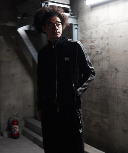 NEEDLES LHP EXCLUSIVE TRACK JACKET C/PE VELOUR BLACK款 運動夾克