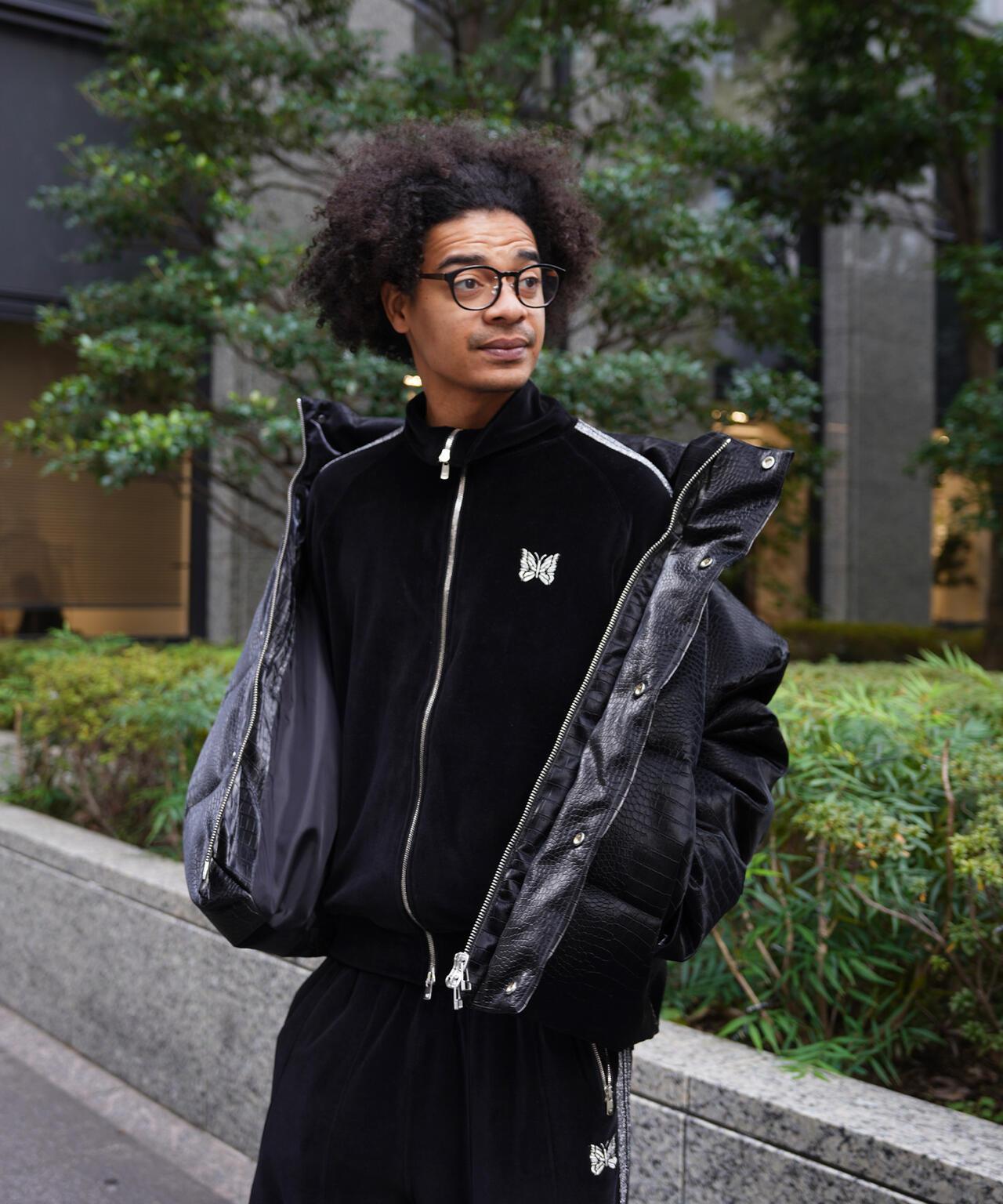 NEEDLES LHP EXCLUSIVE TRACK JACKET C/PE VELOUR BLACK款 運動夾克