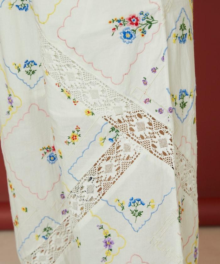 花卉手帕刺繡 褲子