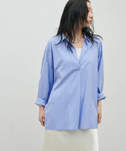 開領設計 長袖襯衫