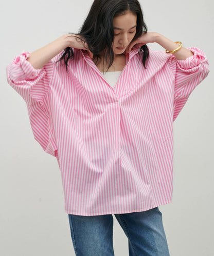 開領設計 長袖襯衫