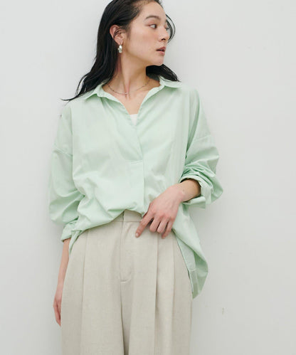 開領設計 長袖襯衫