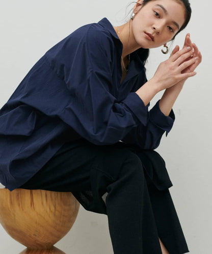 開領設計 長袖襯衫