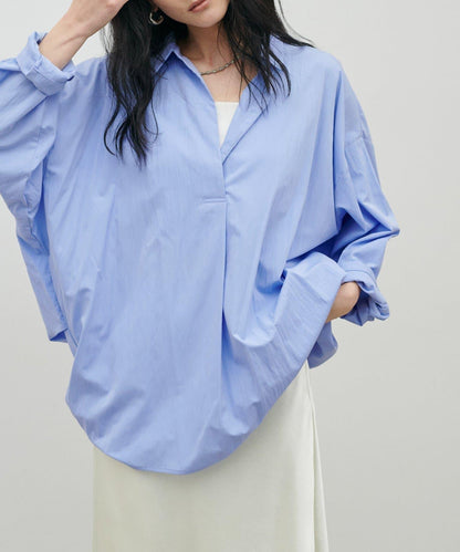 開領設計 長袖襯衫