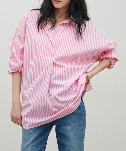 開領設計 長袖襯衫