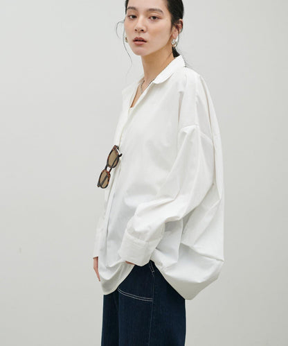 開領設計 長袖襯衫