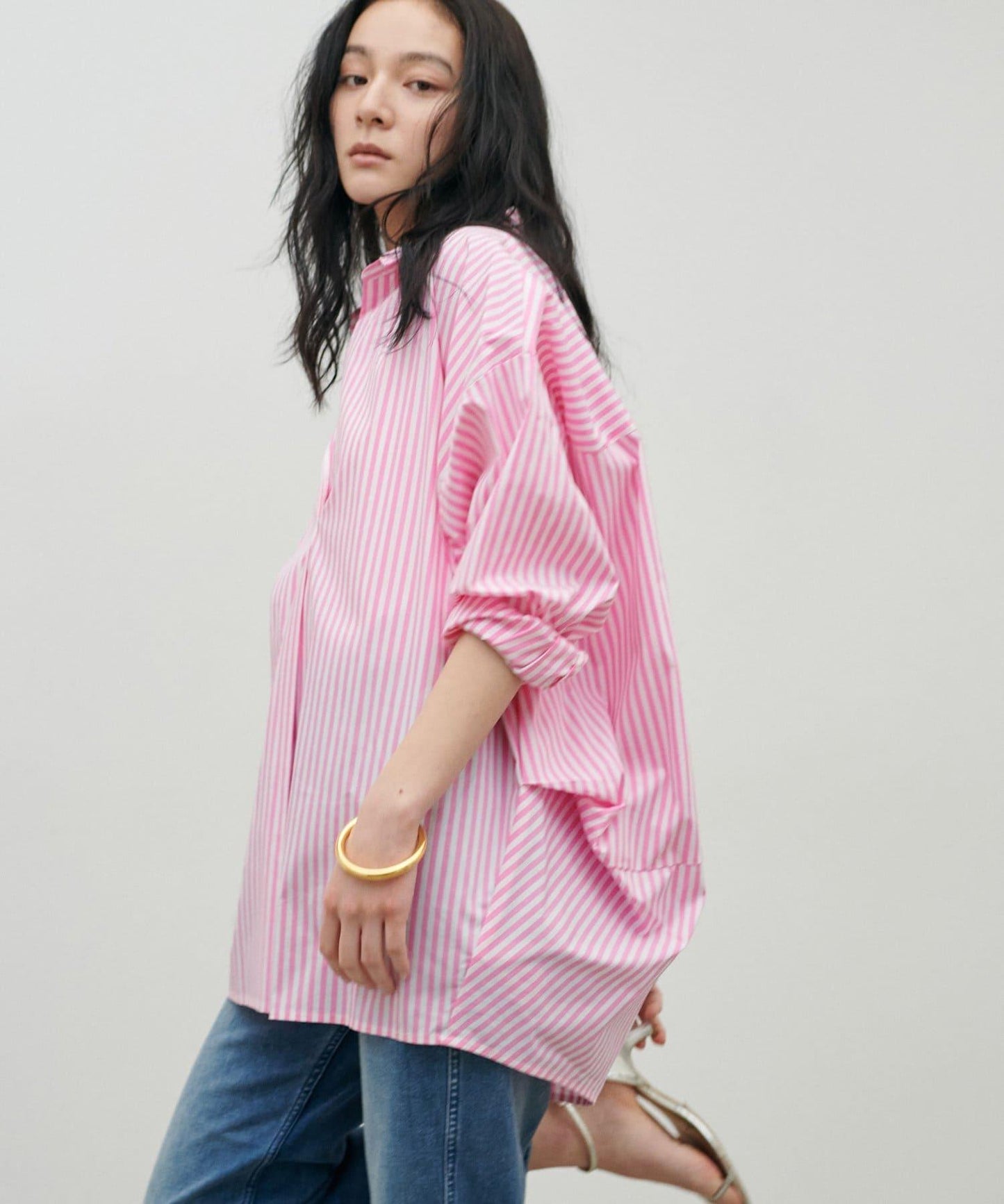 開領設計 長袖襯衫