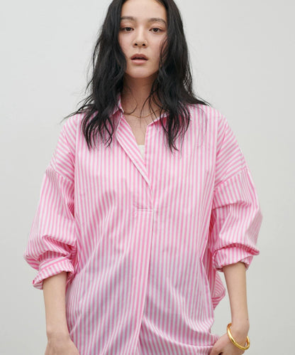 開領設計 長袖襯衫