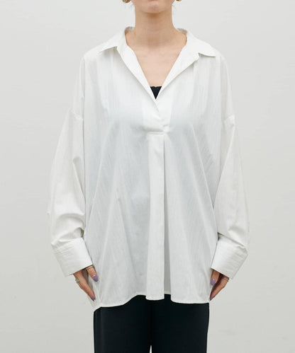 開領設計 長袖襯衫