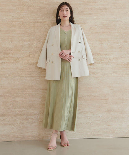 亮片褶皺針織連衣裙