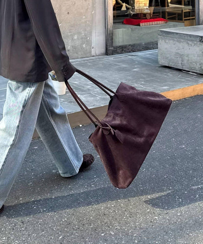 仿麂皮寬大托特包