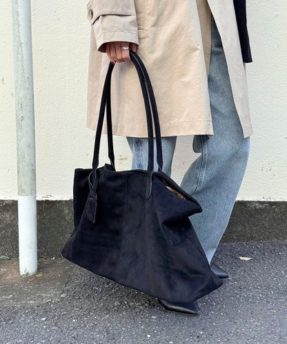 仿麂皮寬大托特包