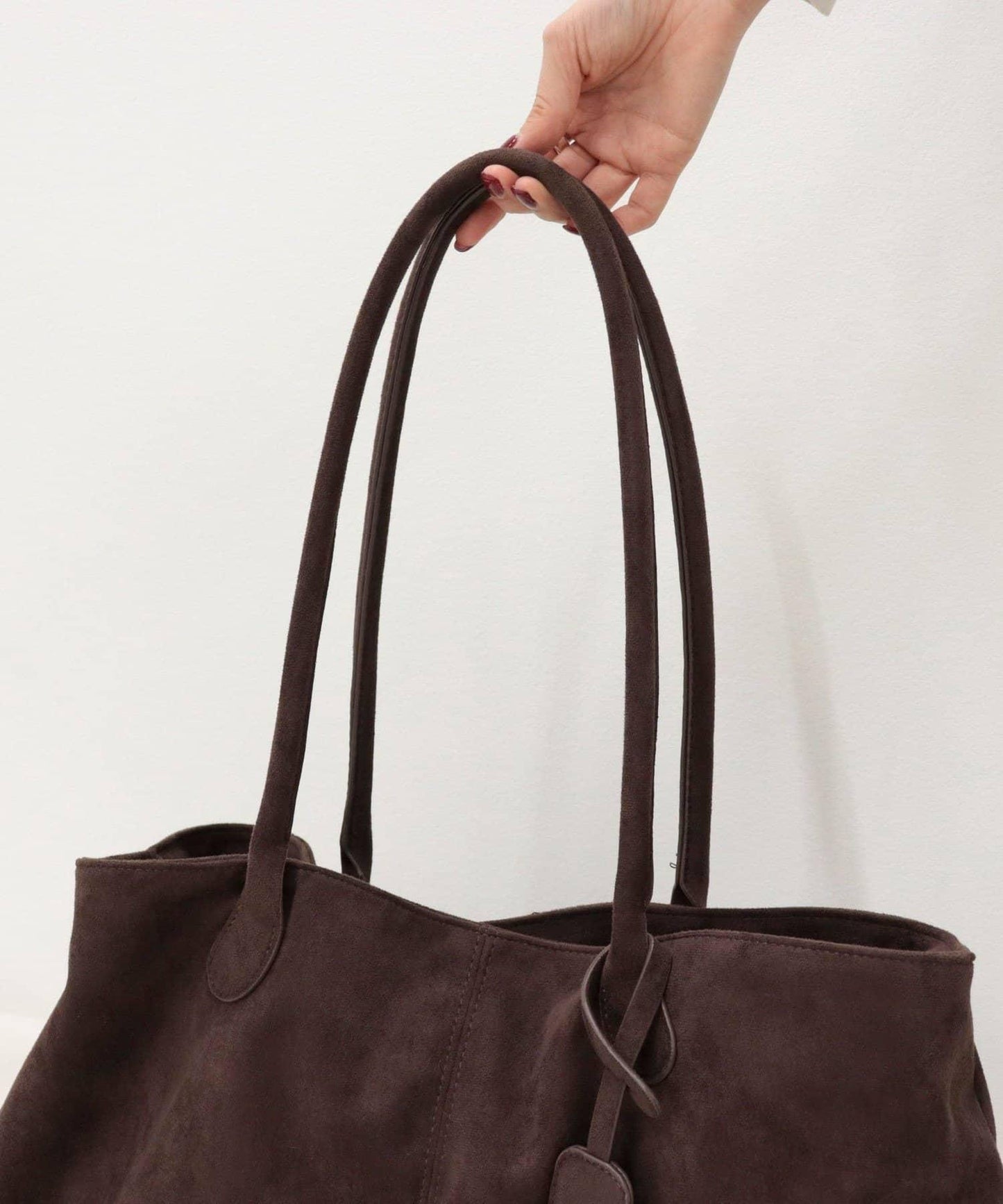 仿麂皮寬大托特包