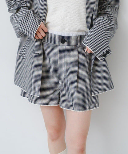 2026春夏目錄 可成套搭配 蕾絲花邊格紋 休閒短褲