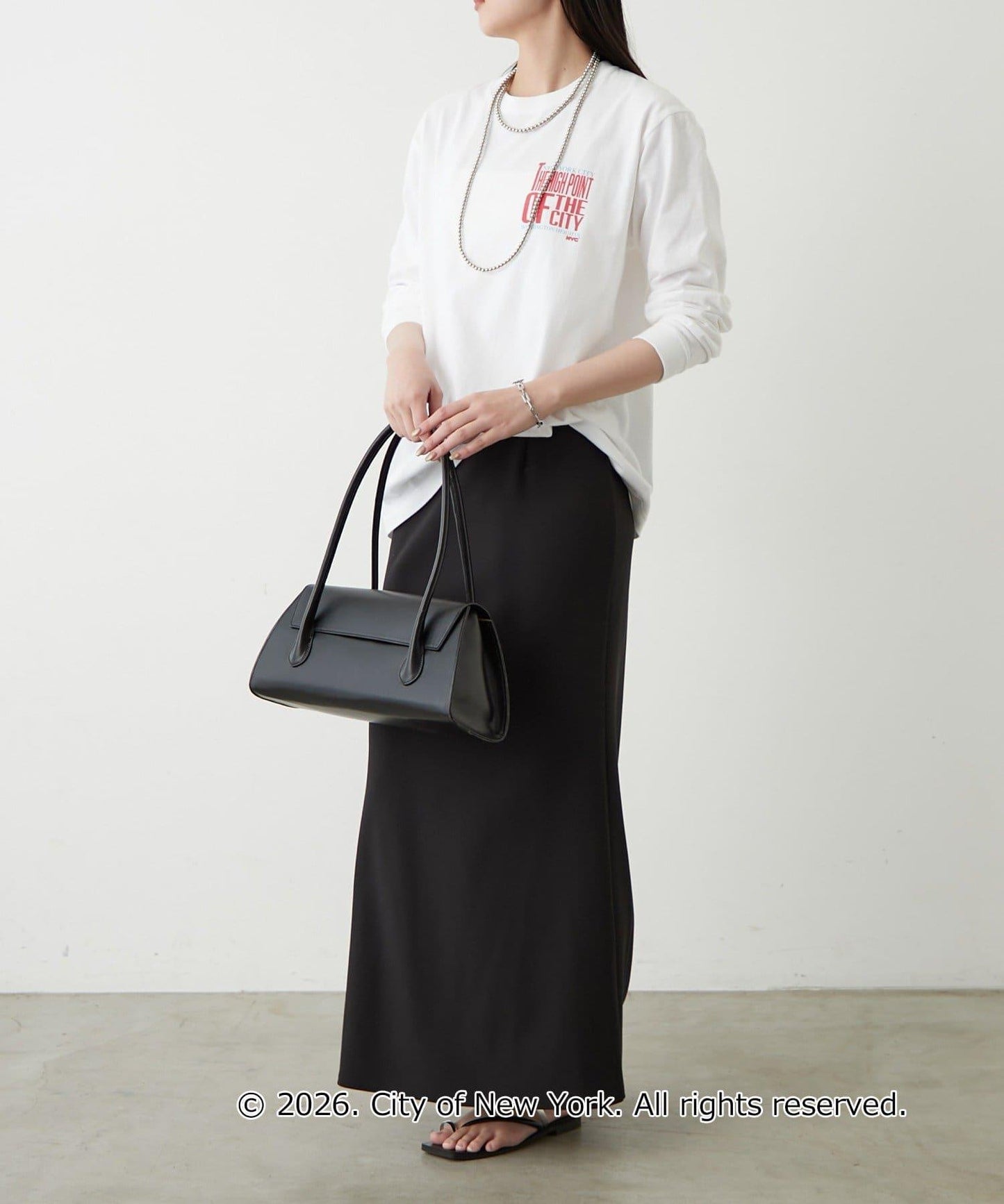 GOOD ROCK SPEED NYC印花長袖T恤