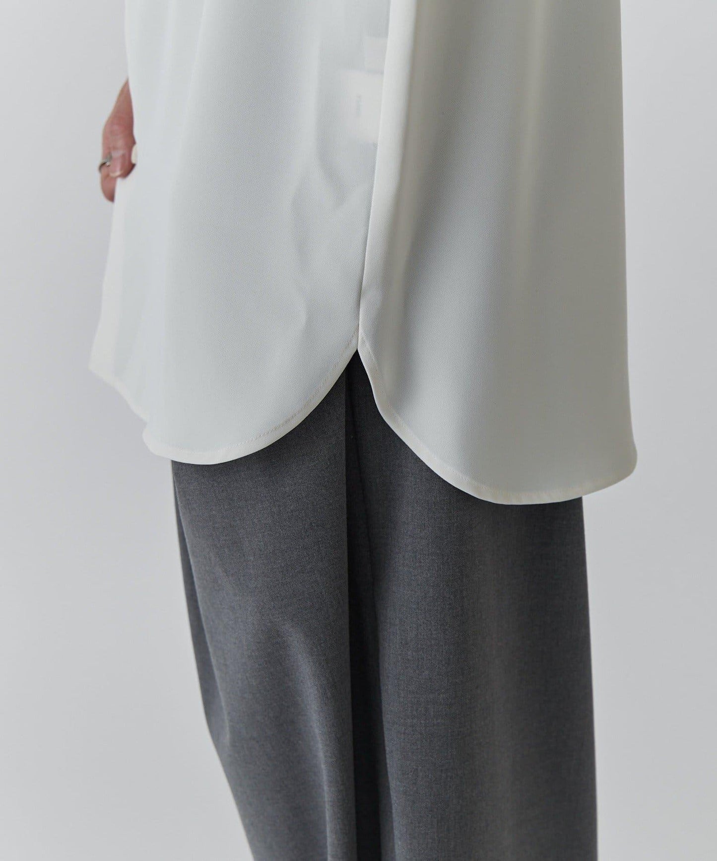 柔軟觸感拼色領襯衫