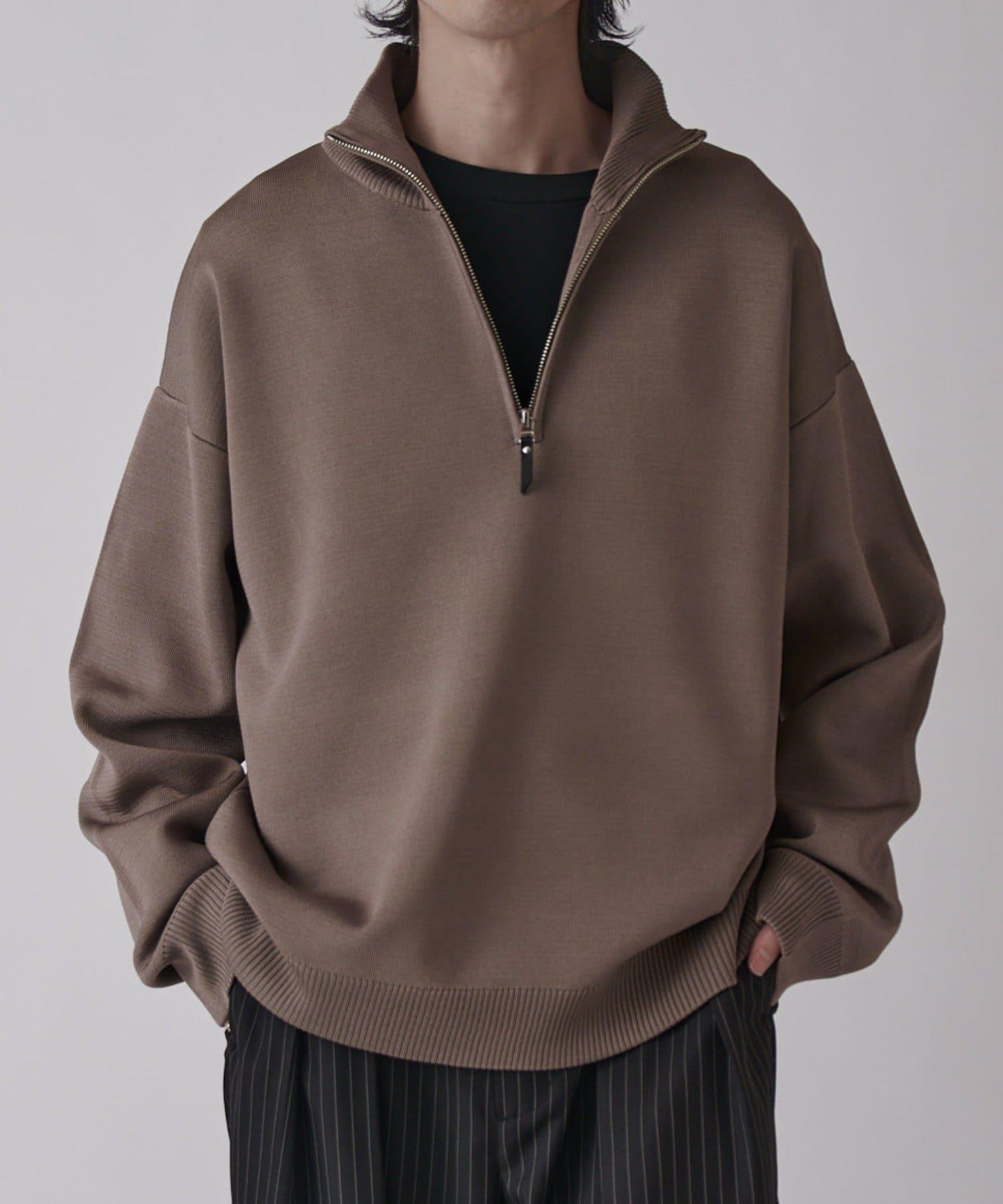 VIS Milano 羅紋半拉鍊上衣