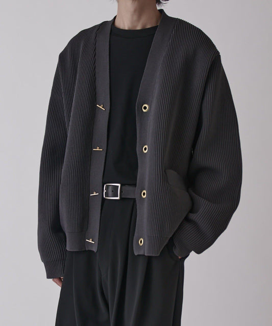 金色 T bar 設計 針織開衫