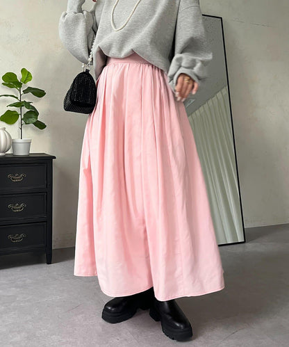 蓬鬆塔夫綢傘擺半身裙