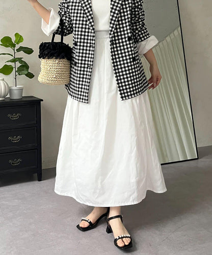 蓬鬆塔夫綢傘擺半身裙