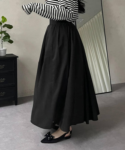 蓬鬆塔夫綢傘擺半身裙