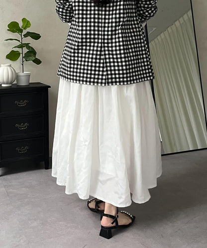 蓬鬆塔夫綢傘擺半身裙