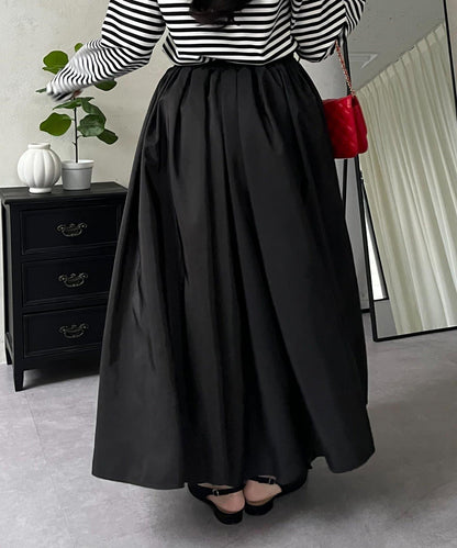 蓬鬆塔夫綢傘擺半身裙