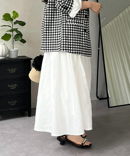 蓬鬆塔夫綢傘擺半身裙