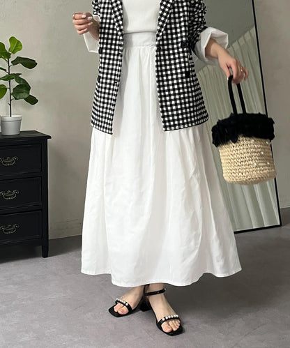 蓬鬆塔夫綢傘擺半身裙