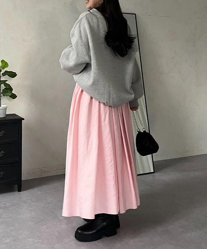 蓬鬆塔夫綢傘擺半身裙