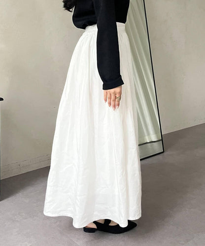 蓬鬆塔夫綢傘擺半身裙