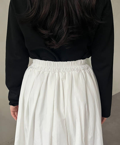 蓬鬆塔夫綢傘擺半身裙