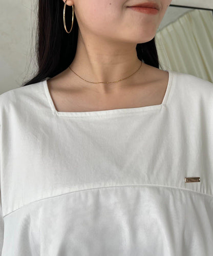 下襬撞色層疊設計 長袖T恤