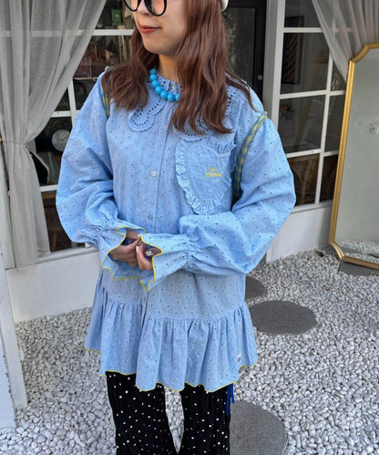 HELLO.SANFRANCISCO/ハローサンフランシスコ 荷葉邊蕾絲長款上衣