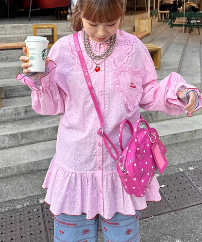 HELLO.SANFRANCISCO/ハローサンフランシスコ 荷葉邊蕾絲長款上衣