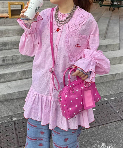 HELLO.SANFRANCISCO/ハローサンフランシスコ 荷葉邊蕾絲長款上衣