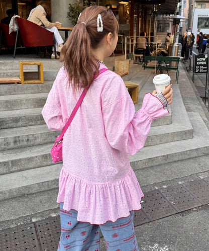 HELLO.SANFRANCISCO/ハローサンフランシスコ 荷葉邊蕾絲長款上衣