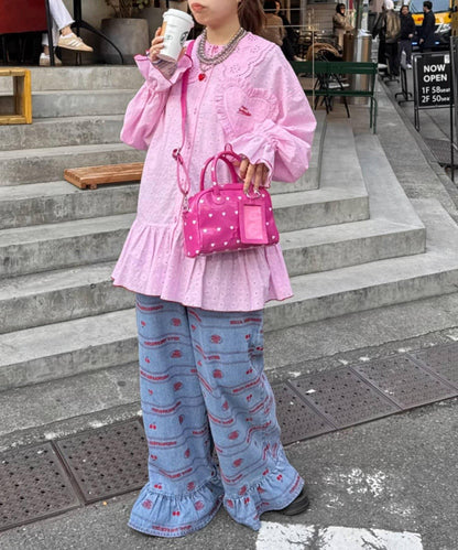 HELLO.SANFRANCISCO/ハローサンフランシスコ 荷葉邊蕾絲長款上衣