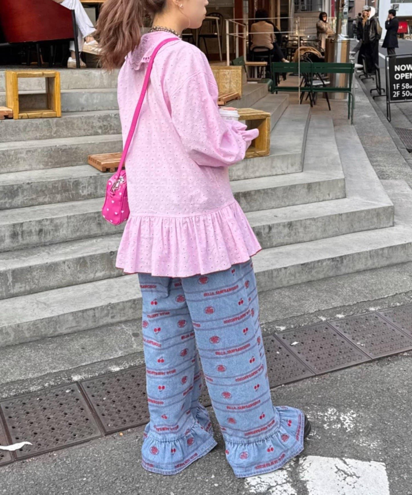 HELLO.SANFRANCISCO/ハローサンフランシスコ 荷葉邊蕾絲長款上衣