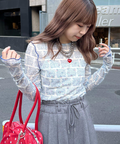 HELLO.SANFRANCISCO 透感文字印花T恤