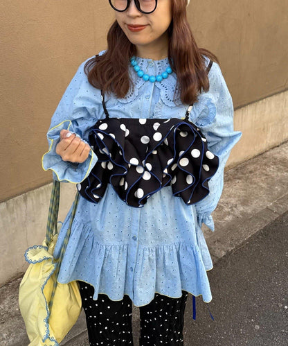 HELLO.SANFRANCISCO/ハローサンフランシスコ 荷葉邊蕾絲長款上衣