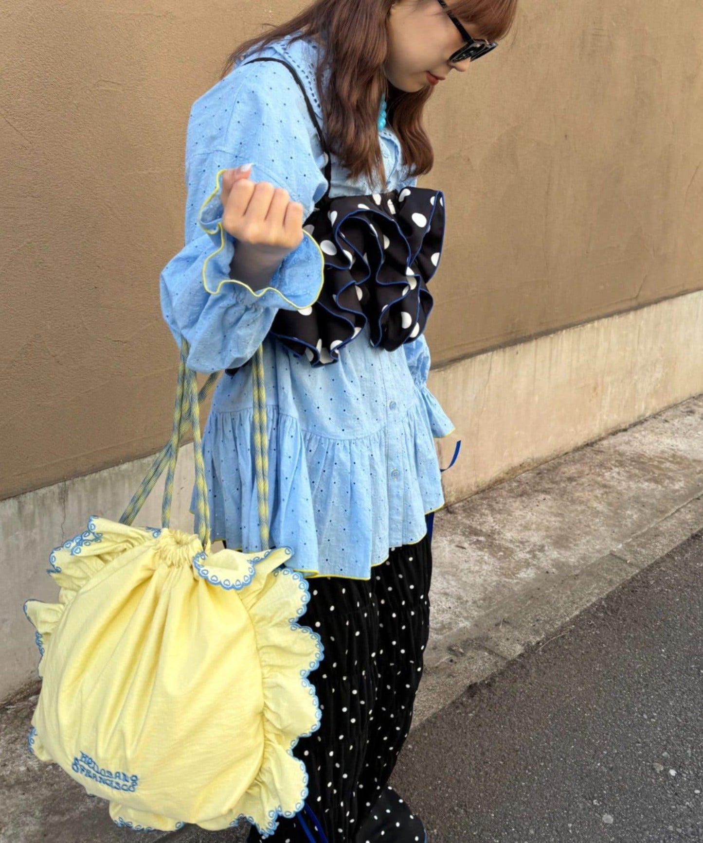 HELLO.SANFRANCISCO/ハローサンフランシスコ 荷葉邊蕾絲長款上衣