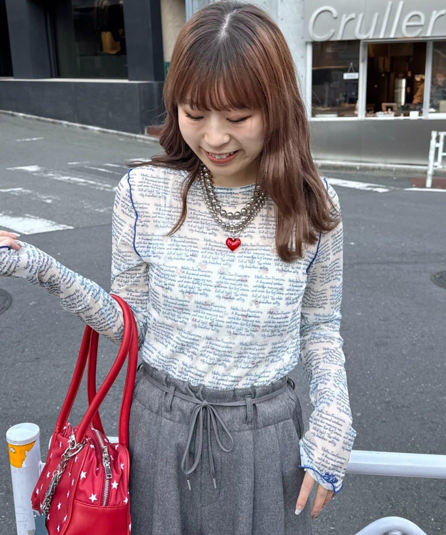 HELLO.SANFRANCISCO 透感文字印花T恤