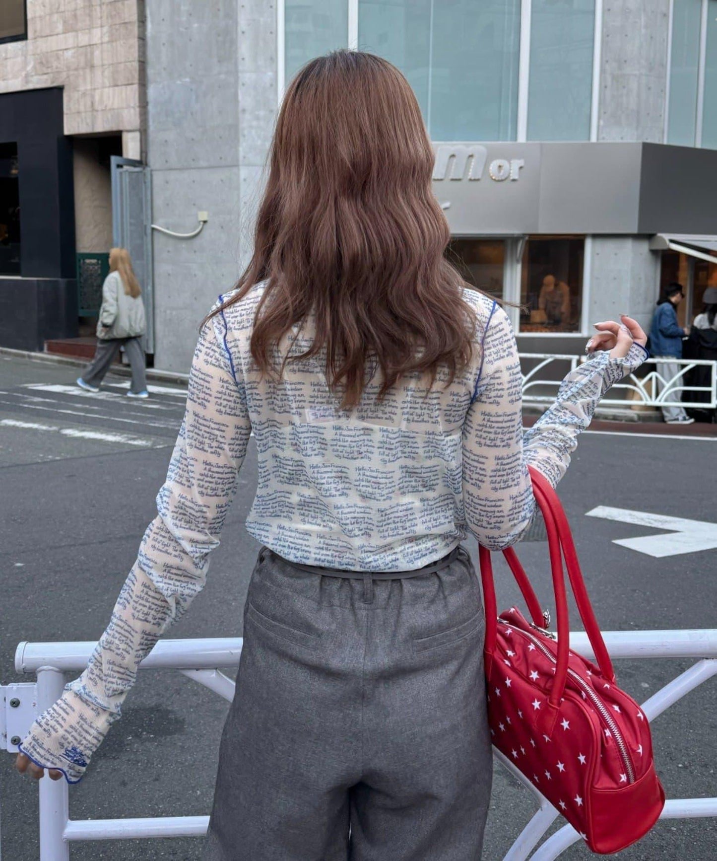 HELLO.SANFRANCISCO 透感文字印花T恤