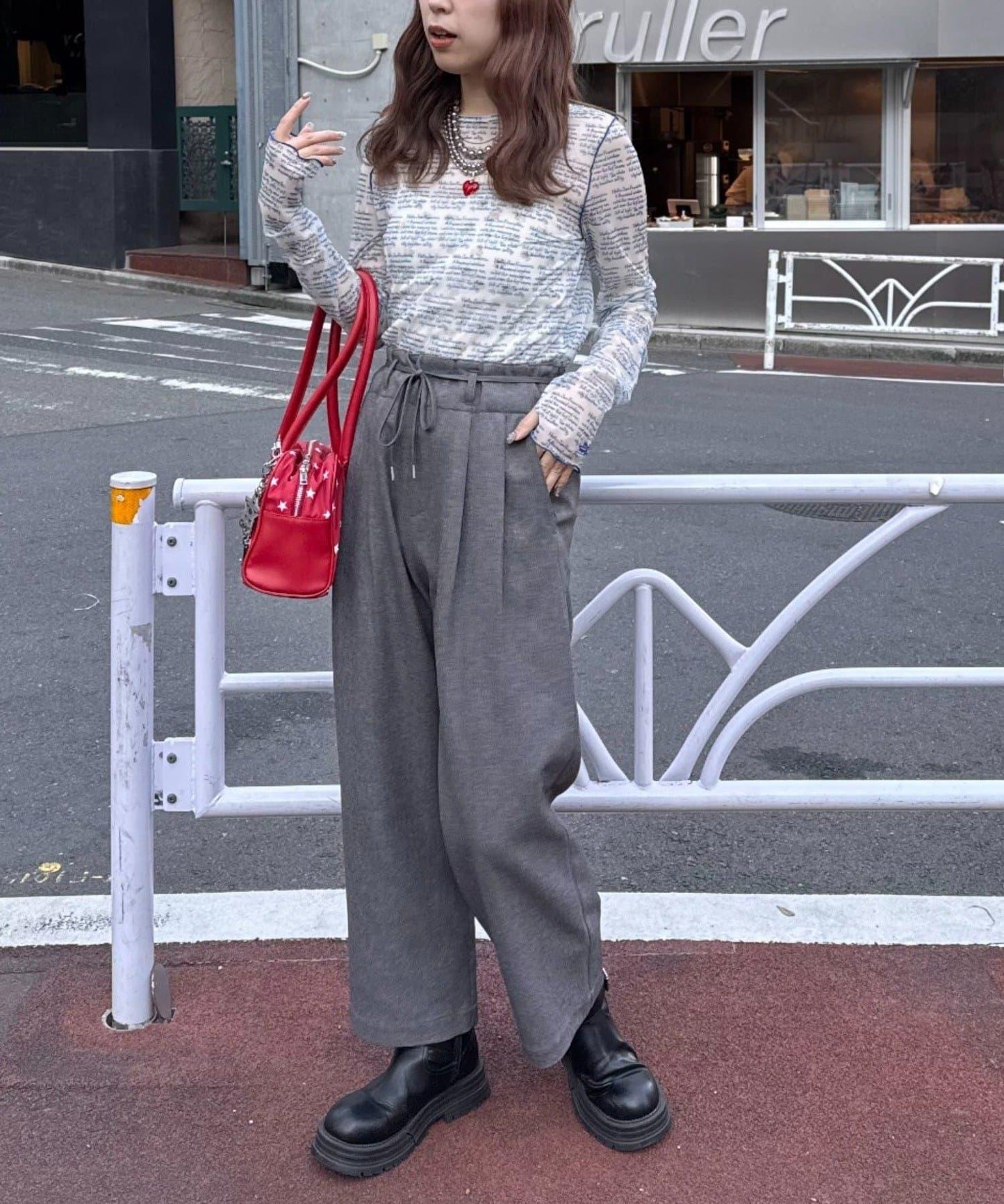 HELLO.SANFRANCISCO 透感文字印花T恤