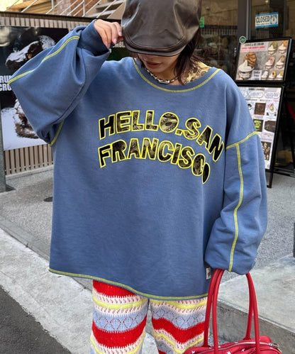 HELLO.SANFRANCISCO ハロサン 2WAY 鏤空衛衣