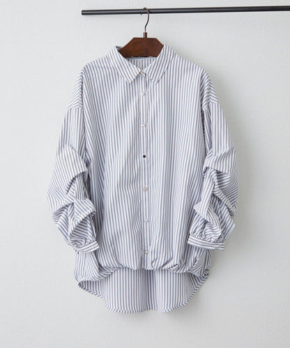 多款紐扣 層疊袖 竹筍褶 襯衫